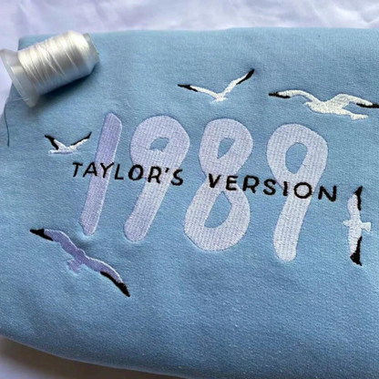 1989 Sweatshirt Taylors Version Embroidered Crewneck