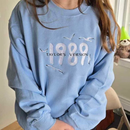 1989 Sweatshirt Taylors Version Embroidered Crewneck