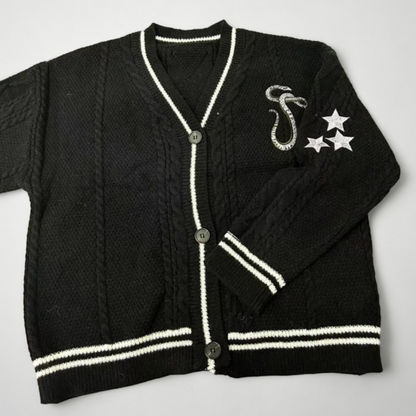 Taylor Swift Black Reputation Cardigan Snake Embroidered, Eras Tour Outfit - Shoptown Boutique