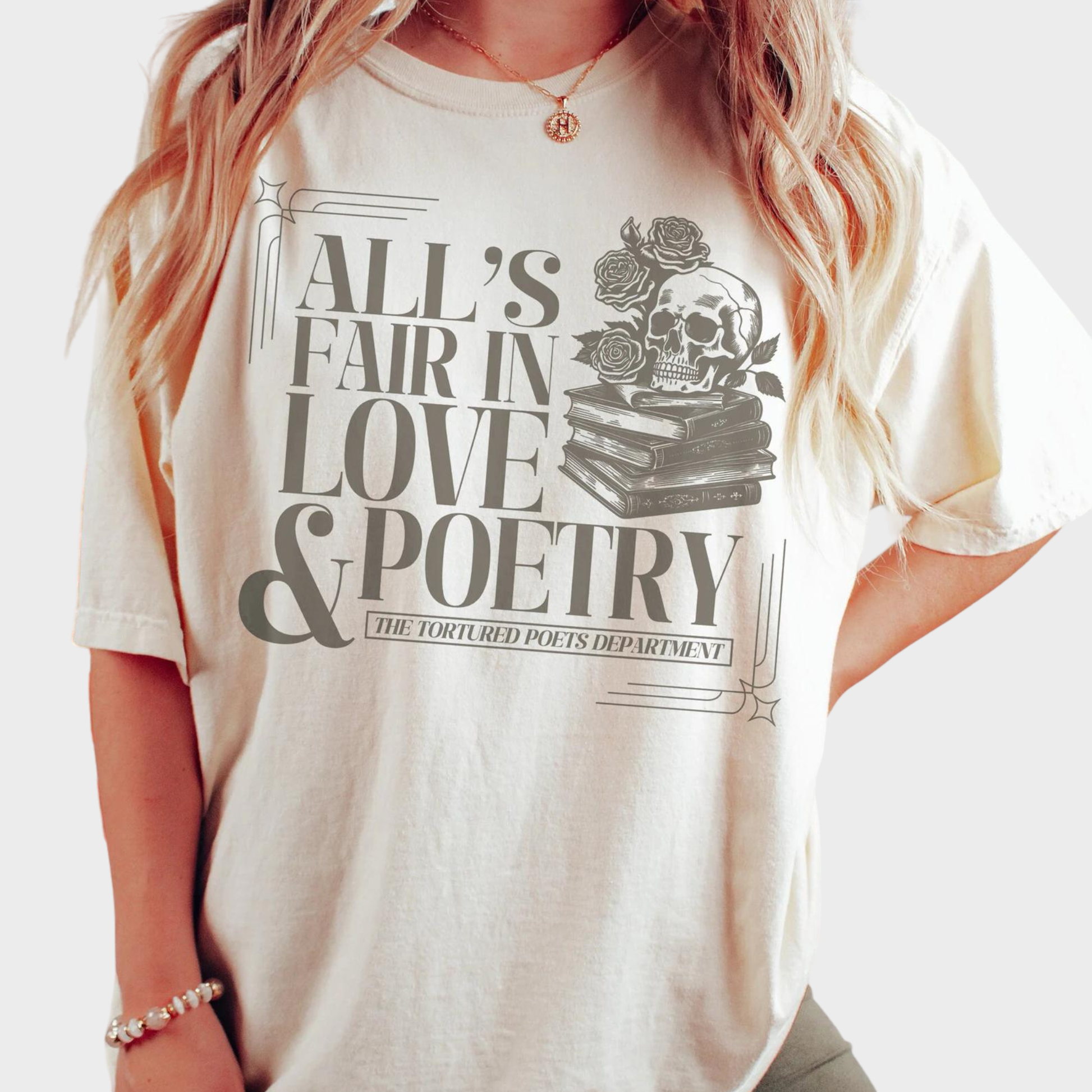 All's Fair In Love And Poetry Cream Shirt