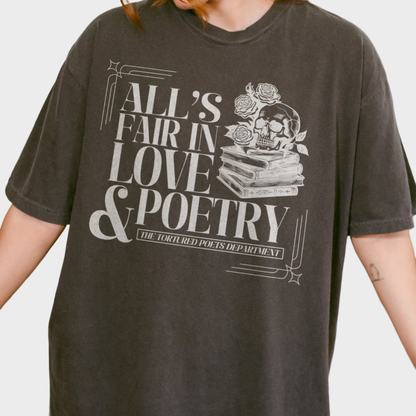 Taylor Swift All's Fair In Love And Poetry Shirt - Tortured Poets Department T-Shirt - Shoptown Boutique