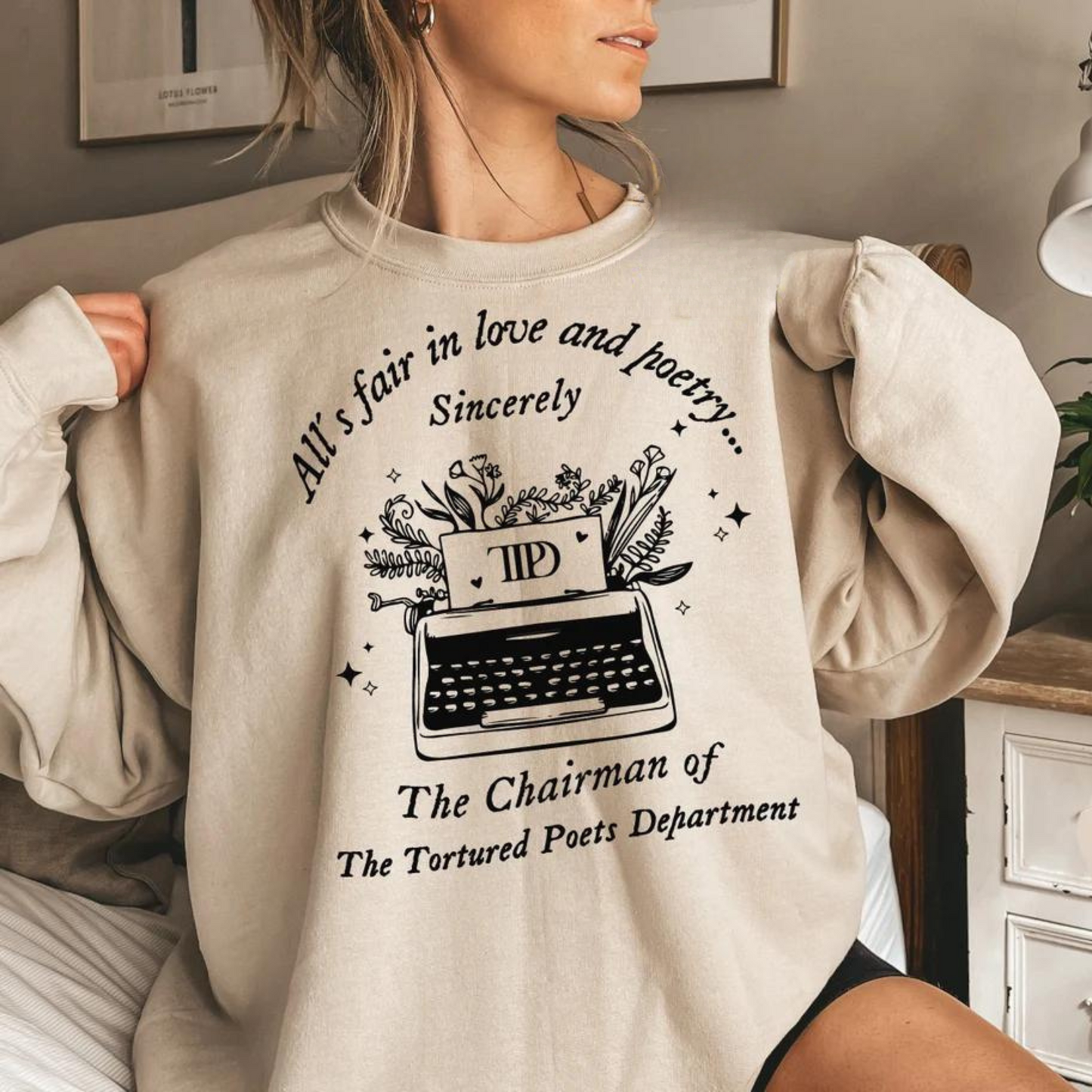 All's Fair In Love And poetry Sweatshirt - Khaki TTPD Sweater
