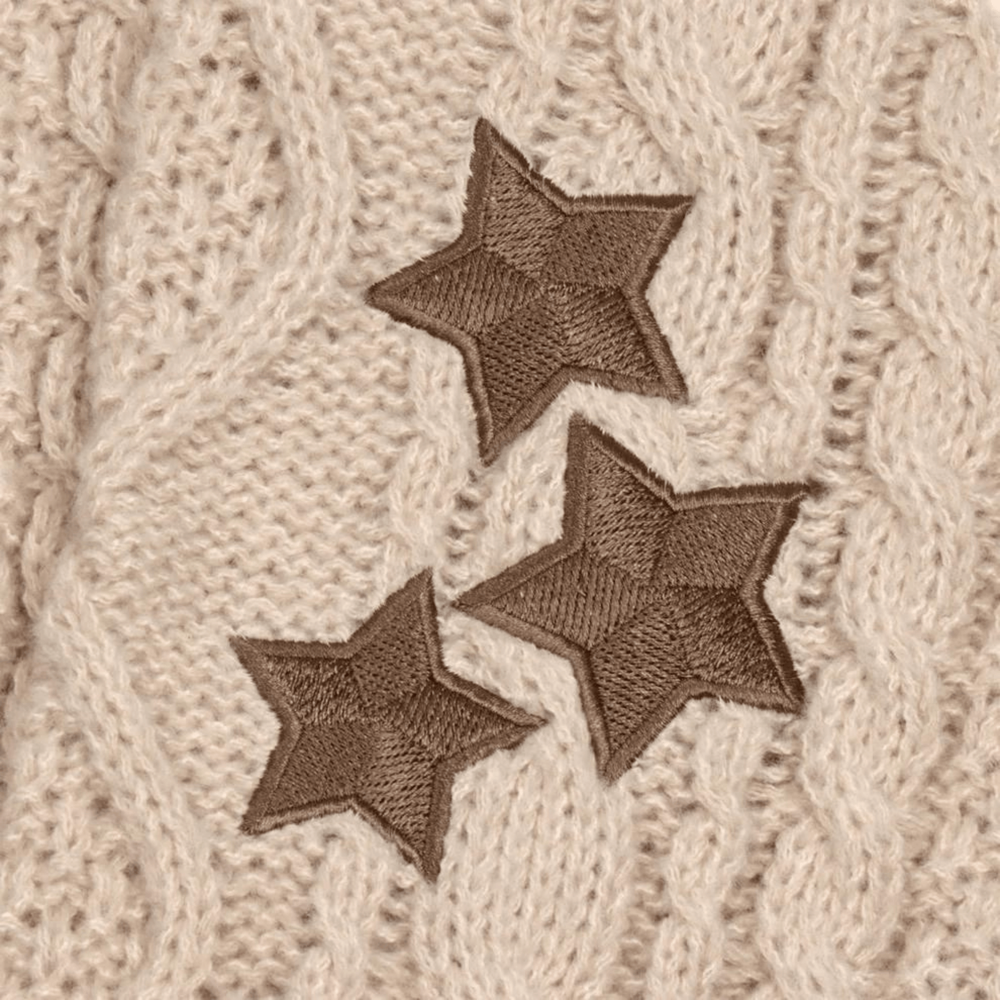 The Book TTPD Cardigan Taylors Version - embroidered sweater with brown stars