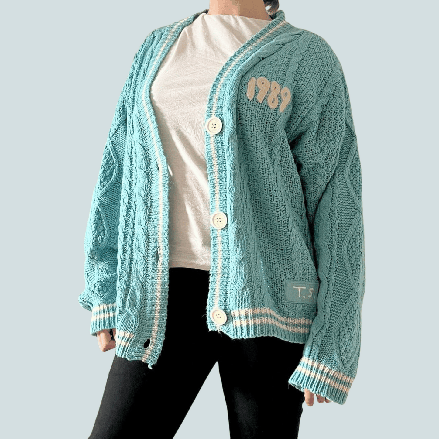 1989 Cardigan Taylors Version, Light Blue Cardigan Sweater
