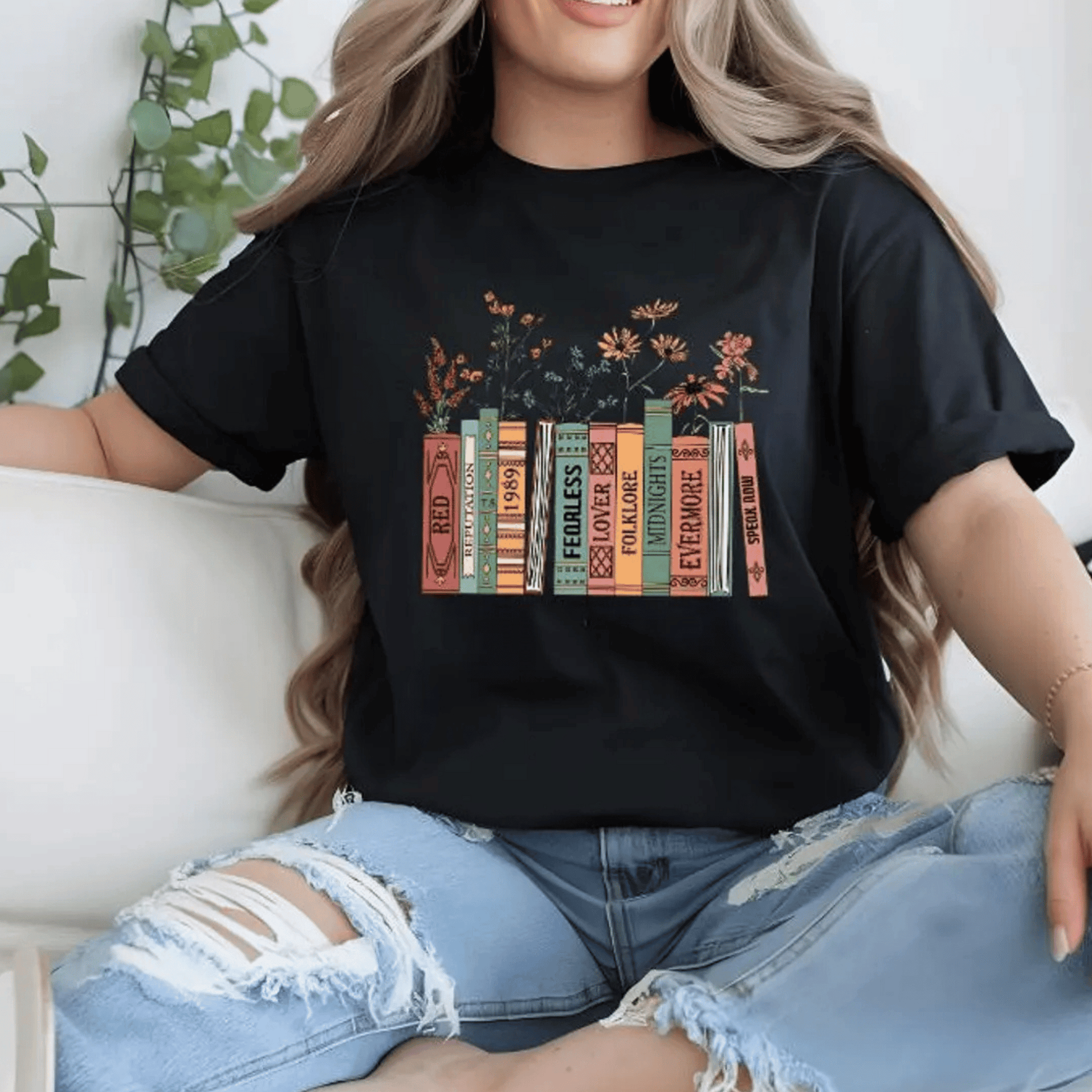 Taylor Swift Taylors Version Albums as Books Shirt - Shoptown Boutique