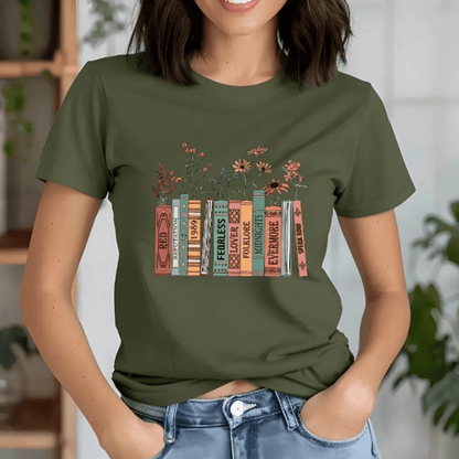 Taylor Swift Taylors Version Albums as Books Shirt - Shoptown Boutique