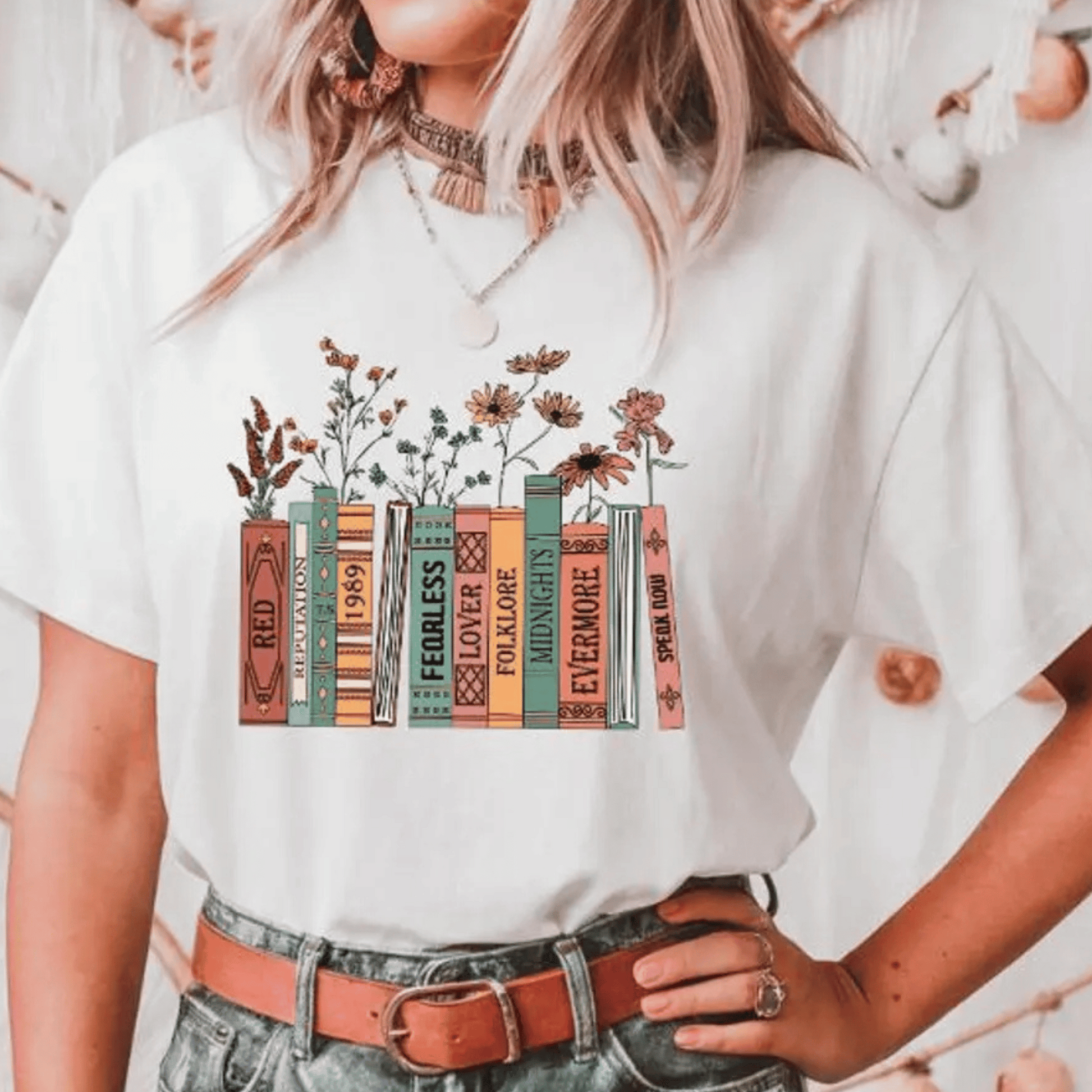 Taylor Swift Taylors Version Albums as Books Shirt - Shoptown Boutique