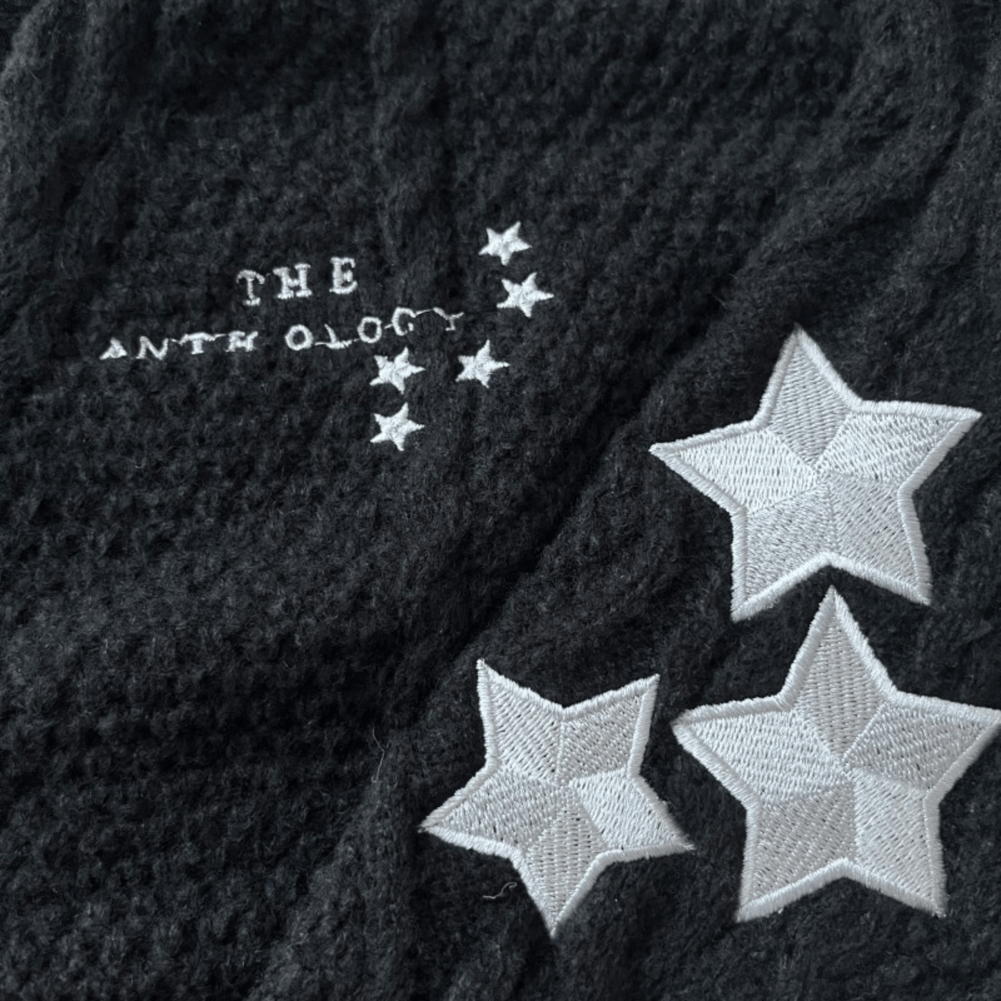 Taylor Swift Anthology TTPD Album Black Cardigan with gray stars