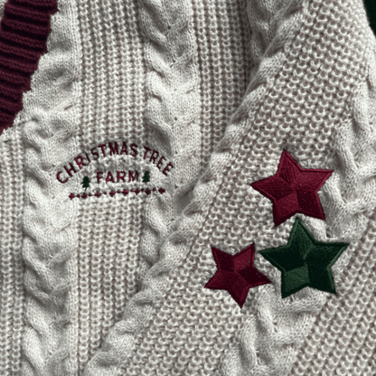 Taylor Swift Maroon Christmas Tree Farm Cardigan - Xmas Edition Special - Shoptown Boutique