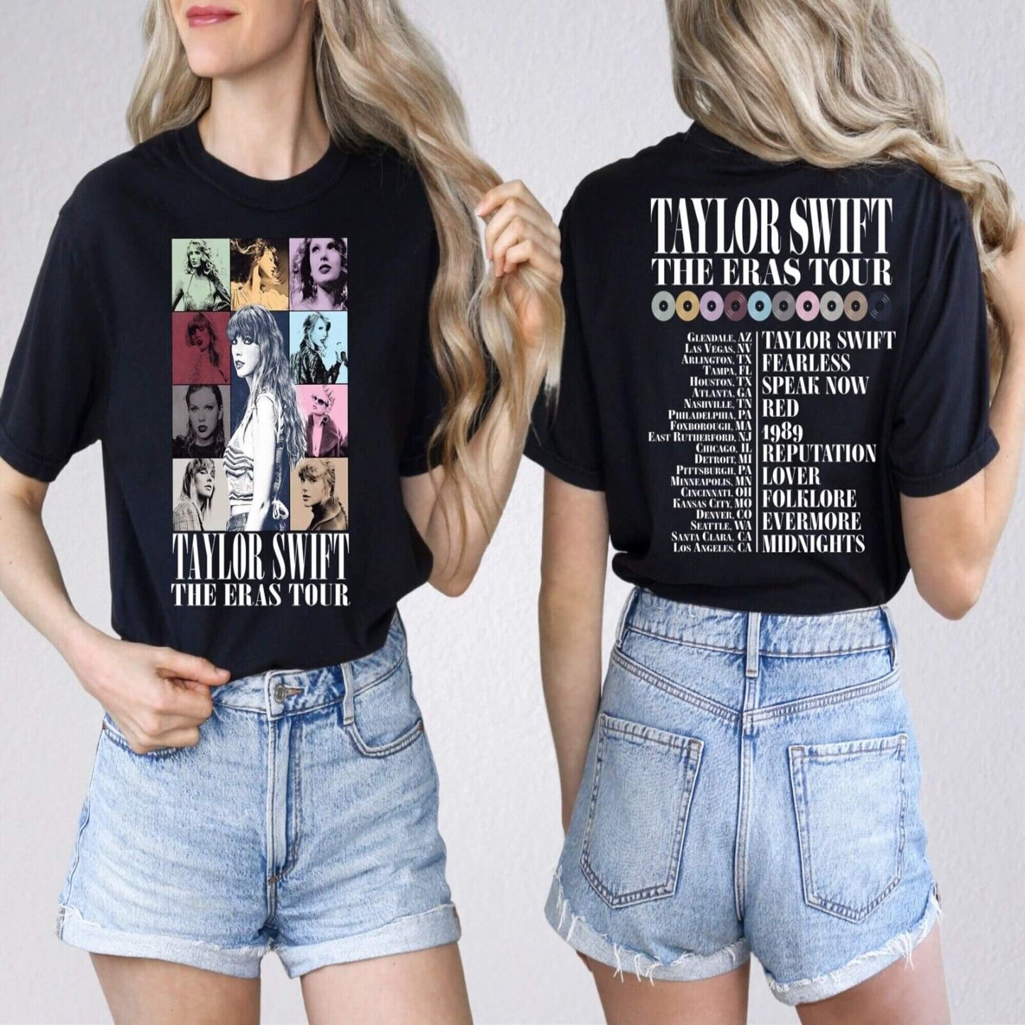 Taylor Swift Eras Tour Tshirt - Black