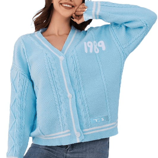 1989 Cardigan Taylors Version, Light Blue Cardigan Sweater