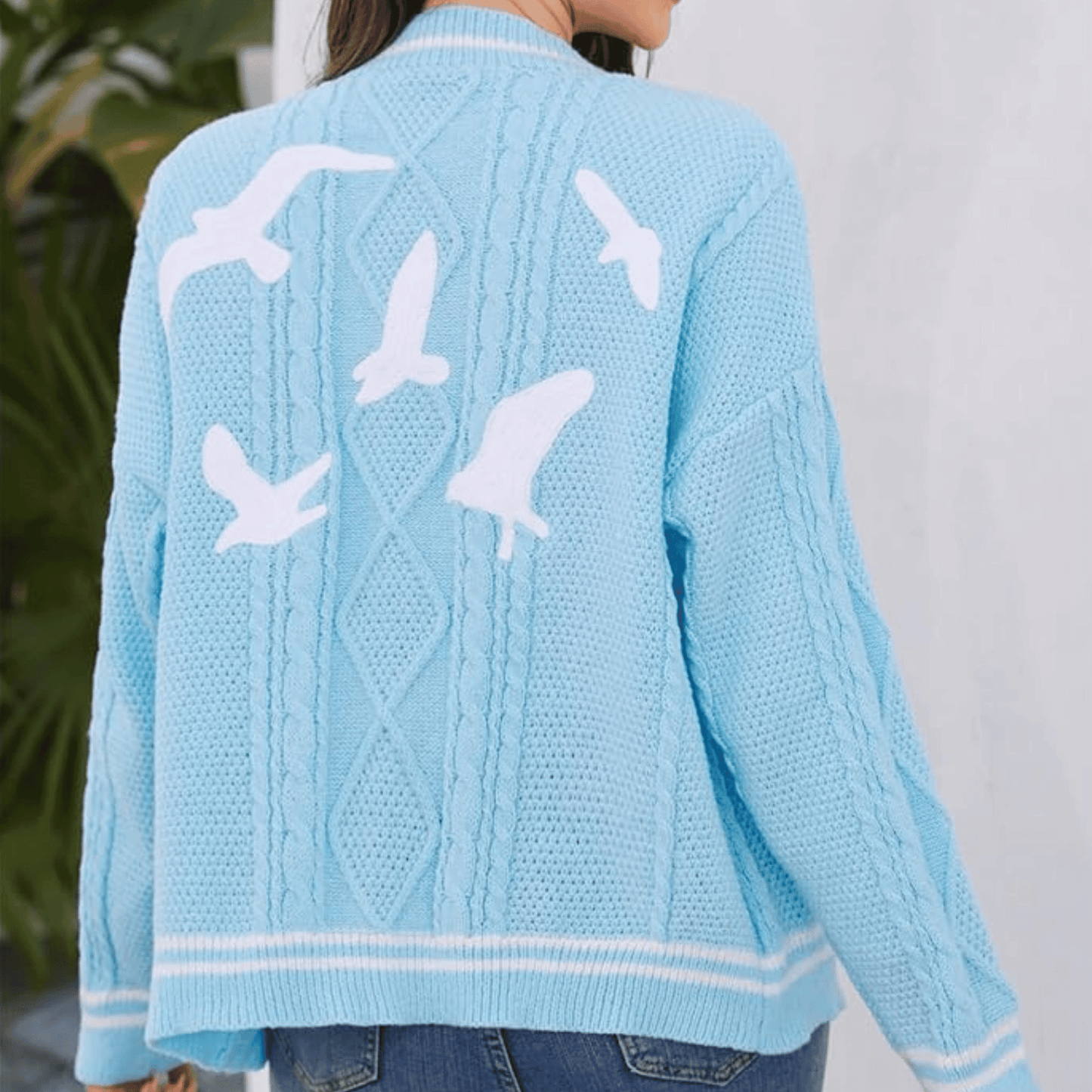 Taylor Swift 1989 Cardigan Taylors Version, Light Blue Cardigan Sweater - Shoptown Boutique