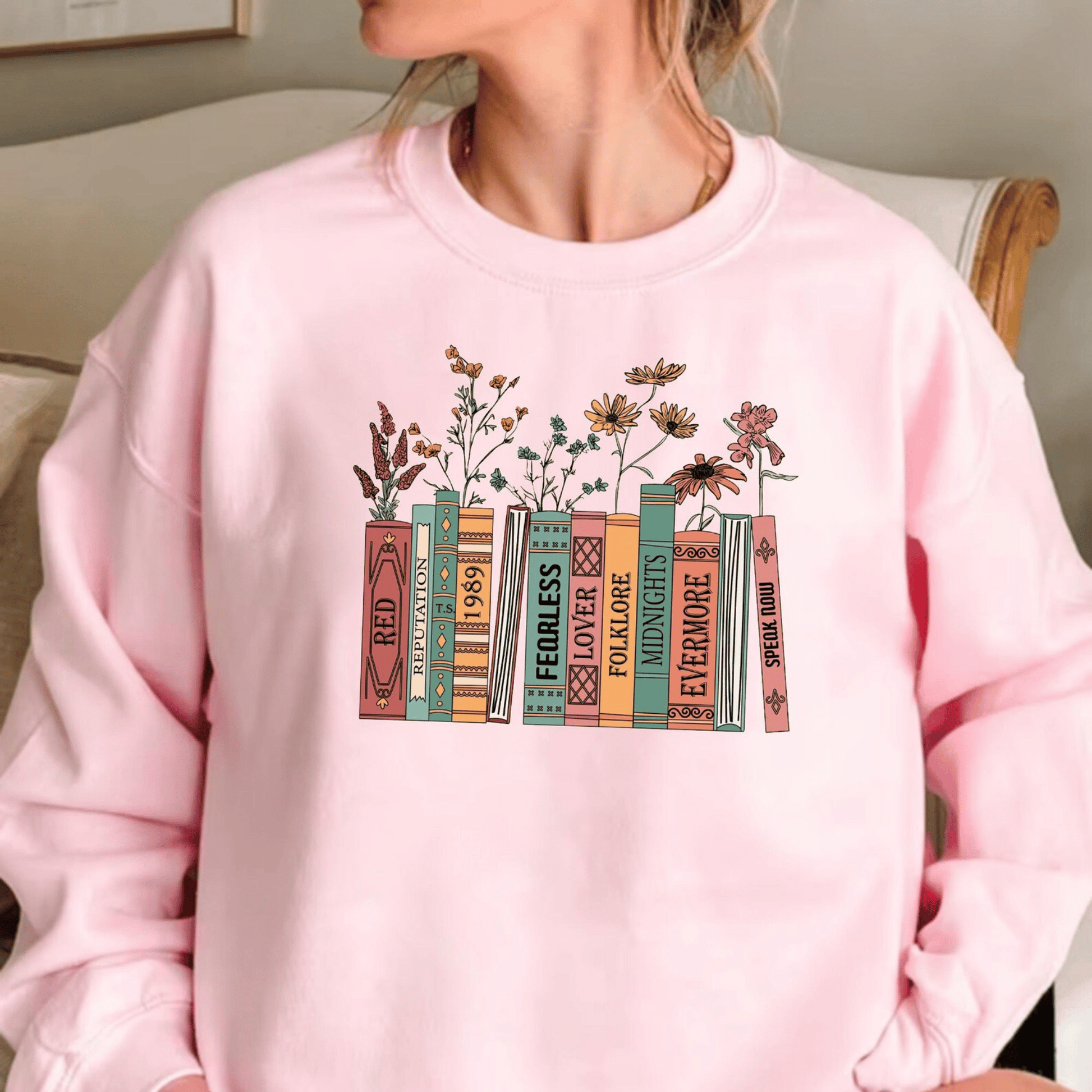 Taylor Swift Taylors Version Albums as Books Sweatshirt - Shoptown Boutique