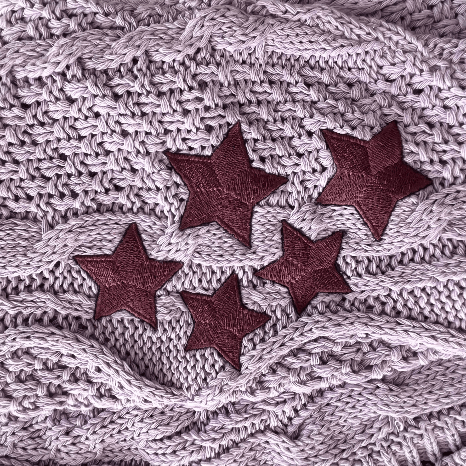 Taylors Version Purple Cardigan embroidered red star patches