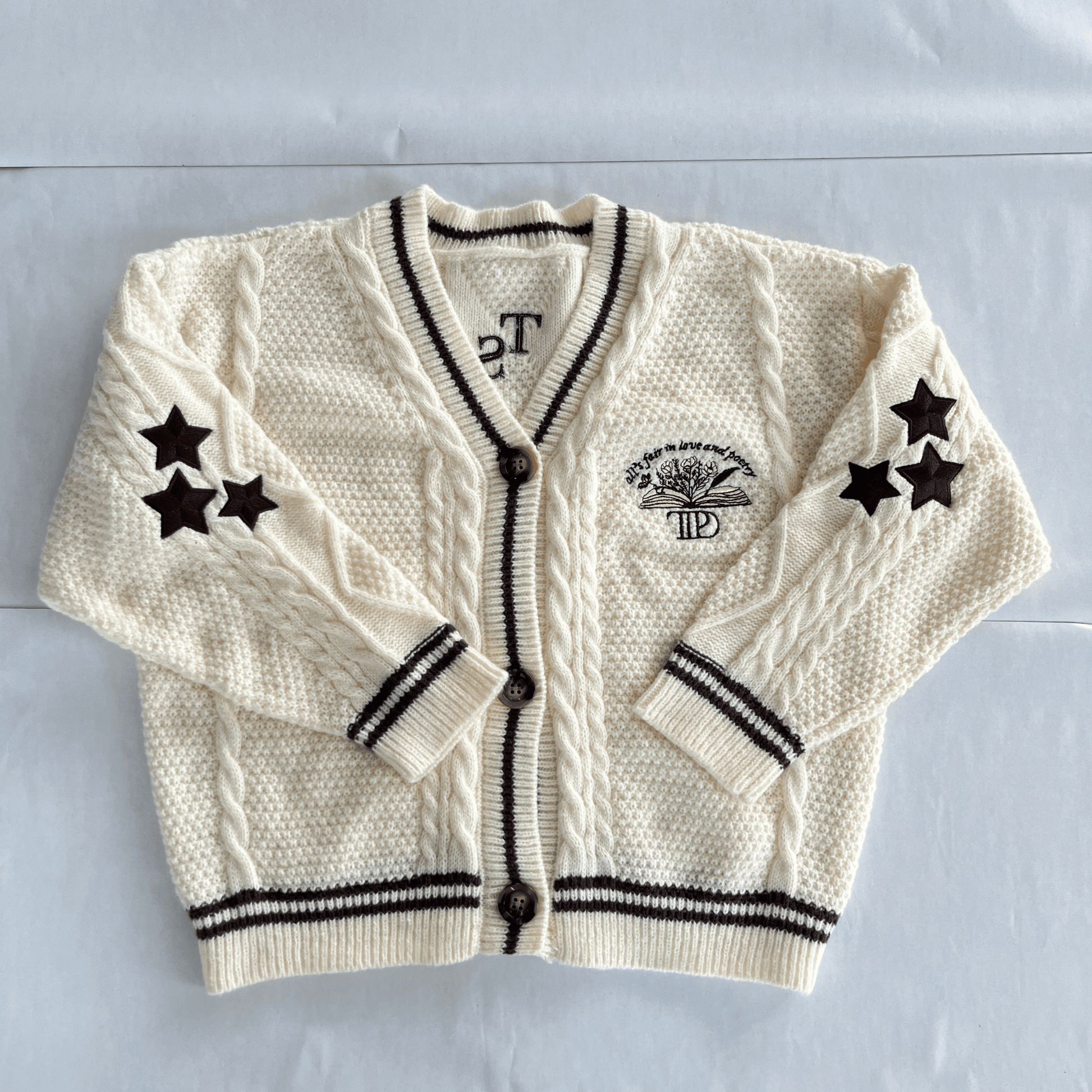 Tortured Poets Department Beige Cardigan - All's Fair In Love And Poetry Sweater