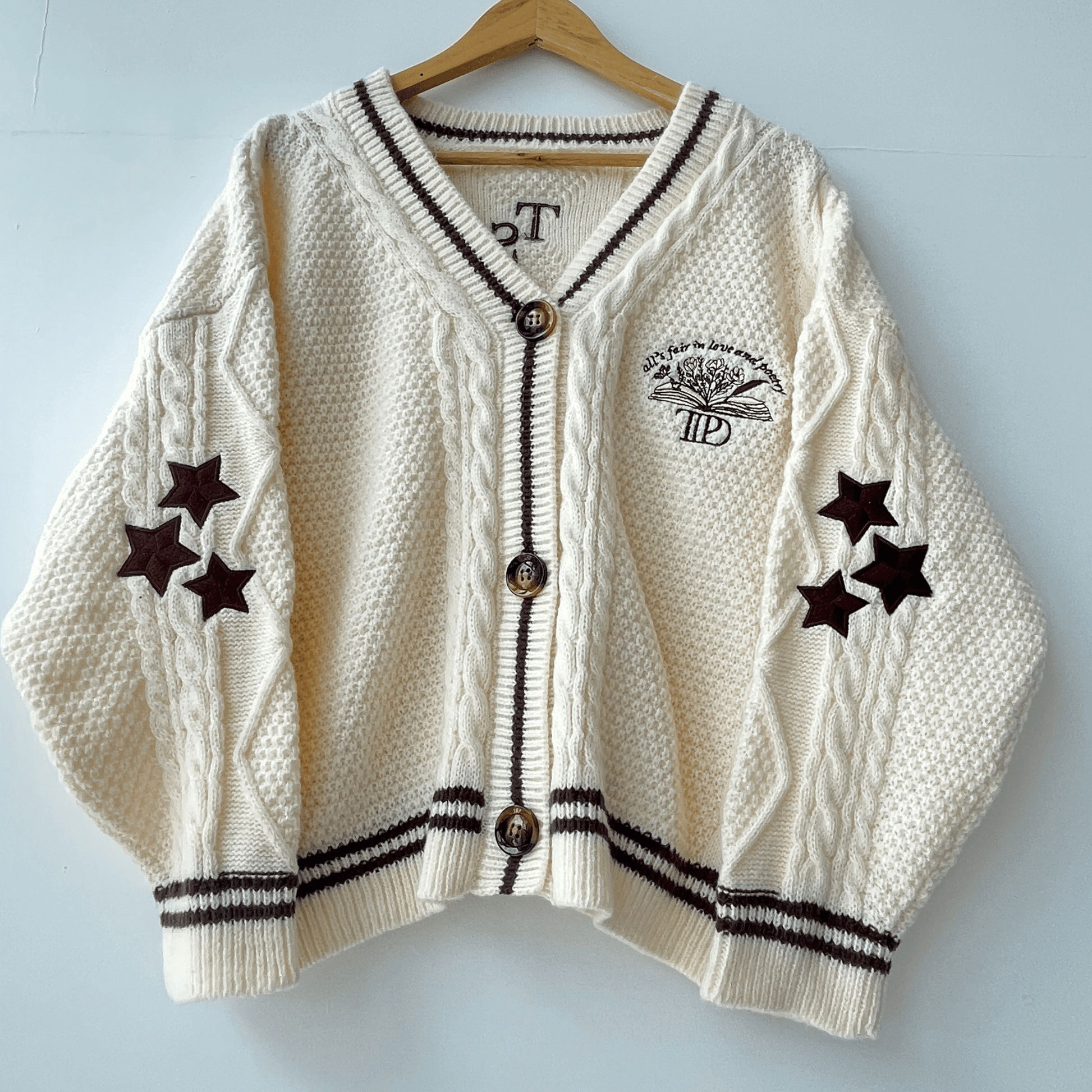 Tortured Poets Department Beige Cardigan