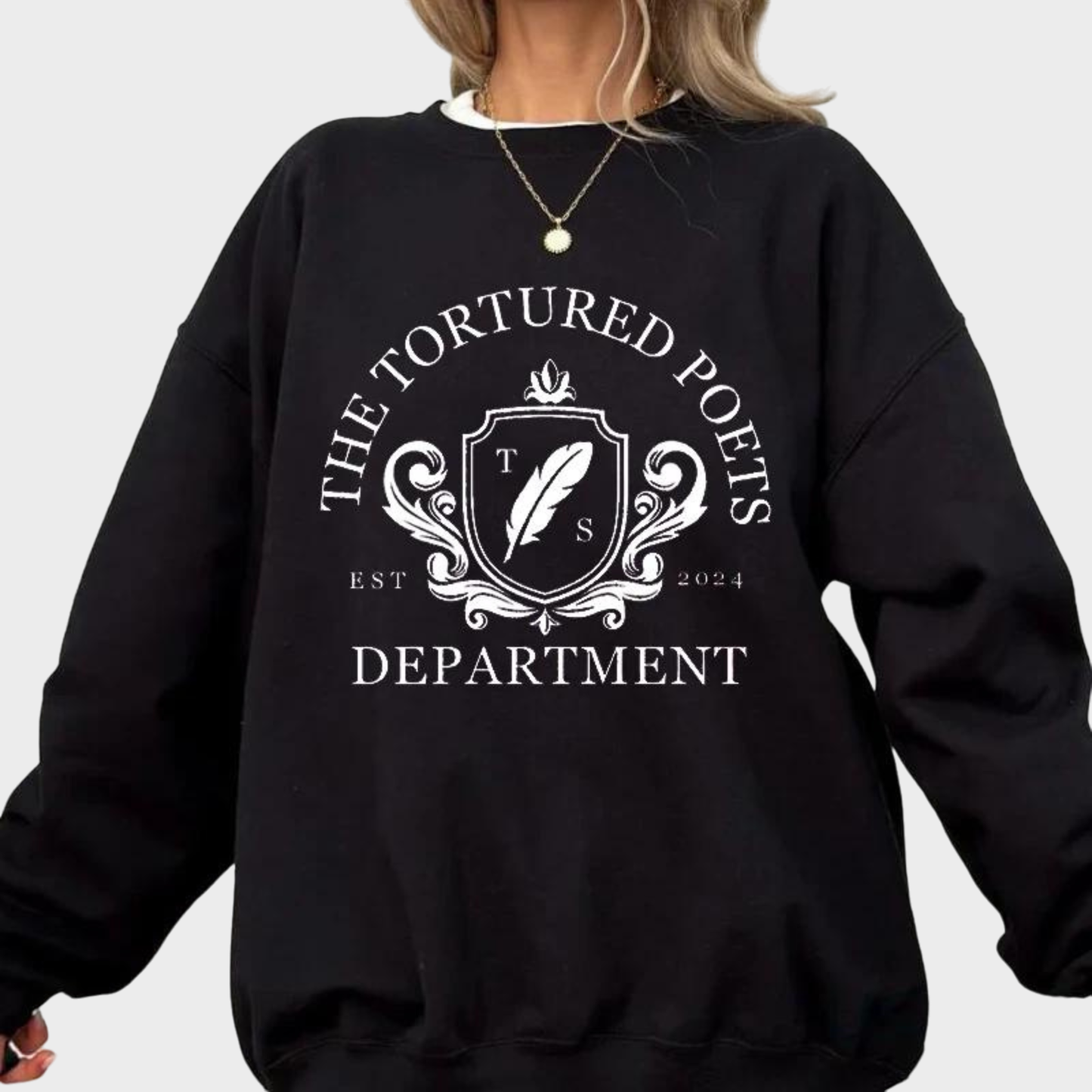Tortured Poets Department Est Sweatshirt - Black TTPD Swifie Shirt