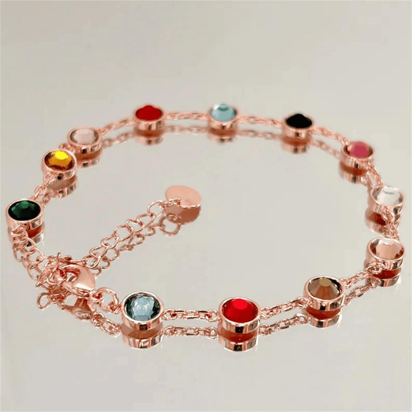 Stainless Steel Bejeweled Bracelet Taylor Swift - Rose Gold Color